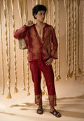 Aurum Man Maroon Co-ord (Set of 2) - BANANA labs