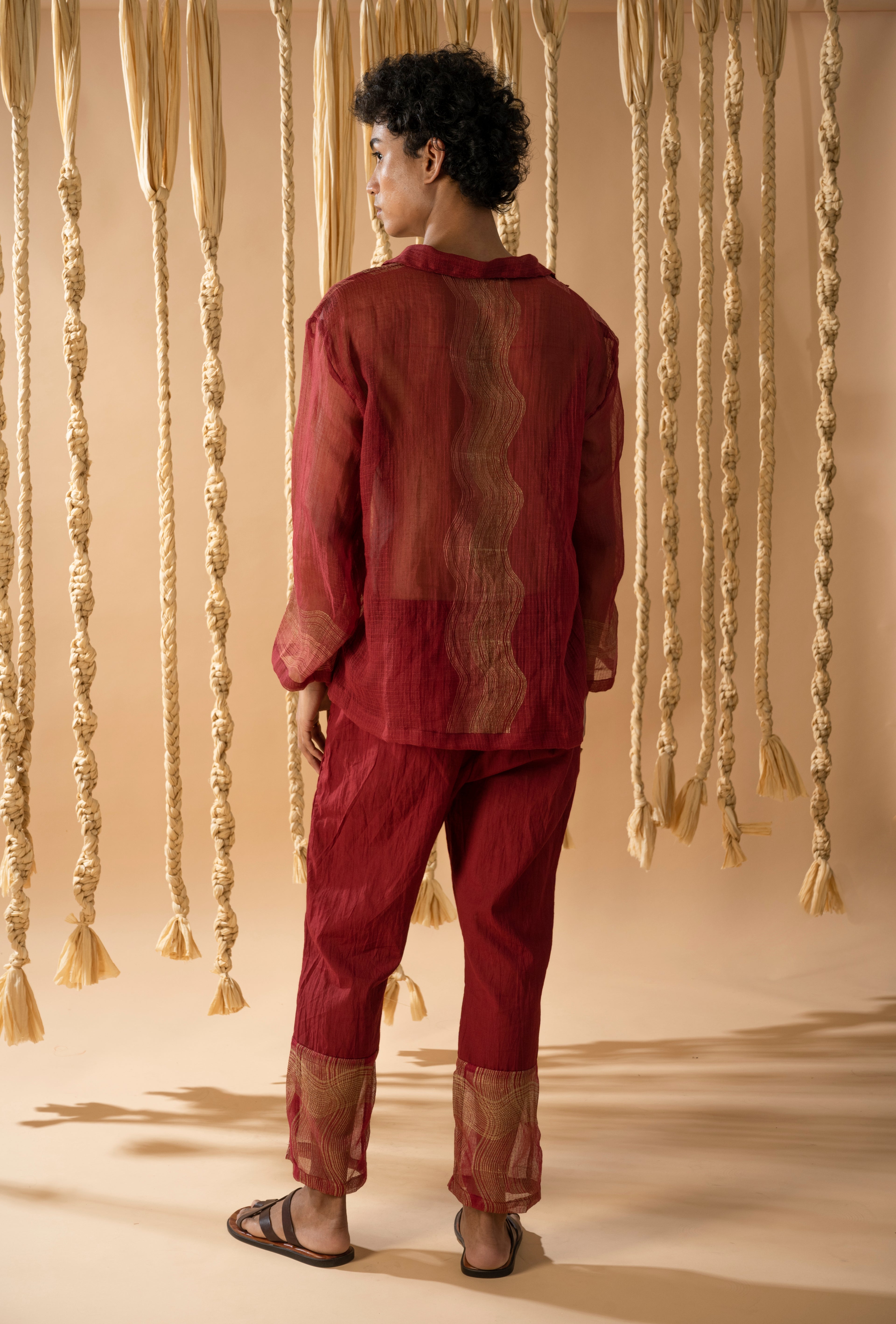 Aurum Man Maroon Co-ord (Set of 2)