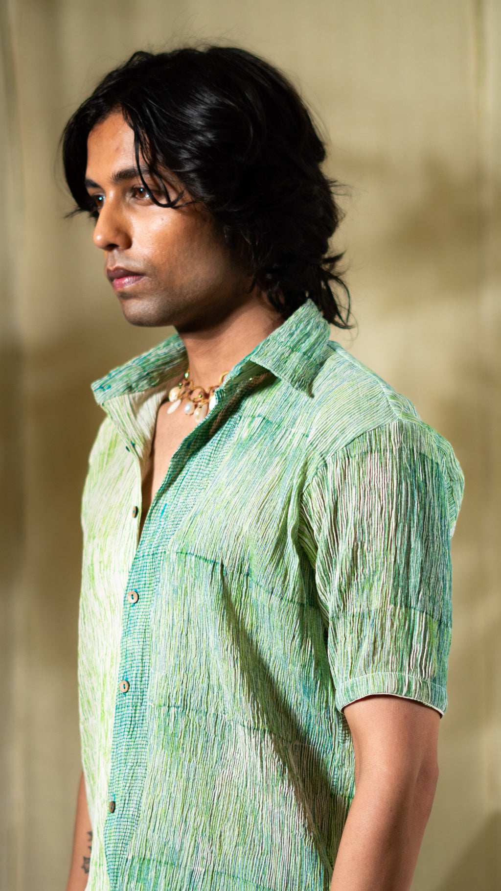 MARINA man Crinkle Shirt