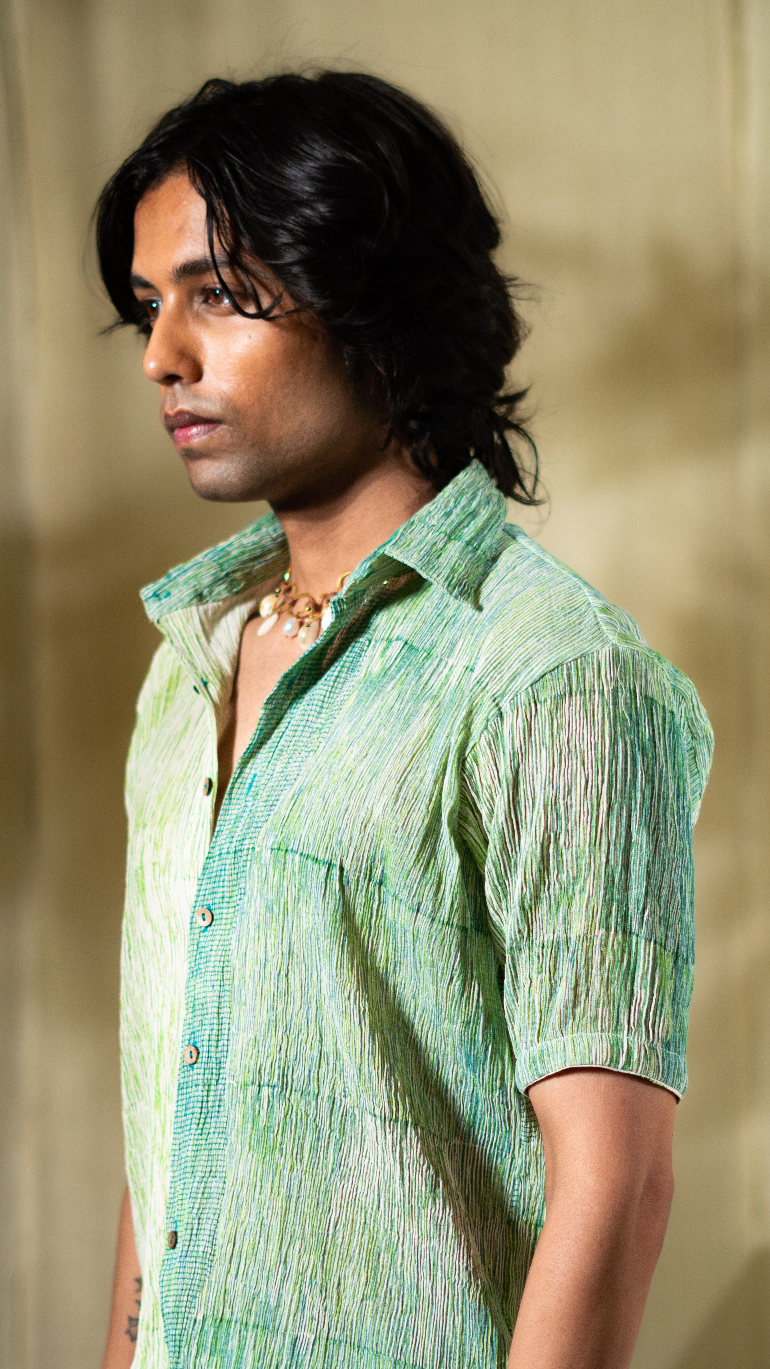 MARINA man Crinkle Shirt