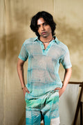 MARINA Man Mesh aqua shirt - BANANA labs