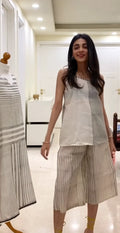 Monochrome Stripey White Coord Set - BANANA labs