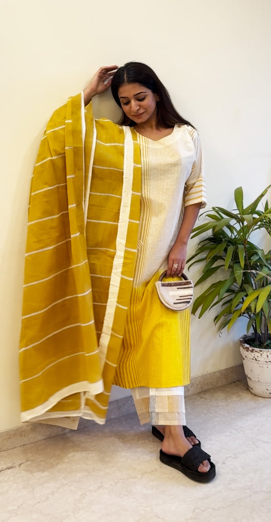 Sunshine Ombre Kurta And Dupatta Set of 3