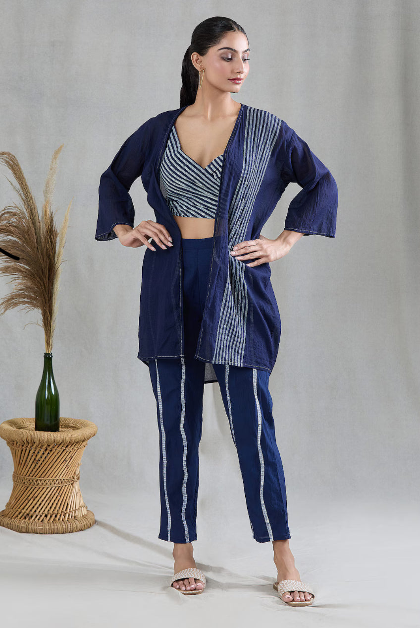Navy Crossroads Cape and Pant Set with Bustier