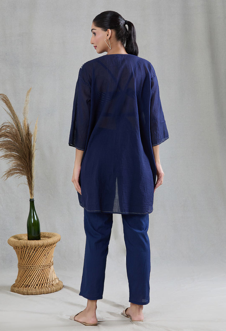 Navy Crossroads Cape and Pant Set with Bustier