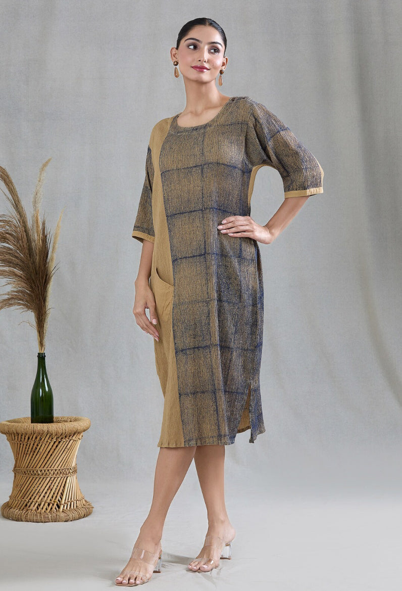 Beige Navy Crossroads Dress