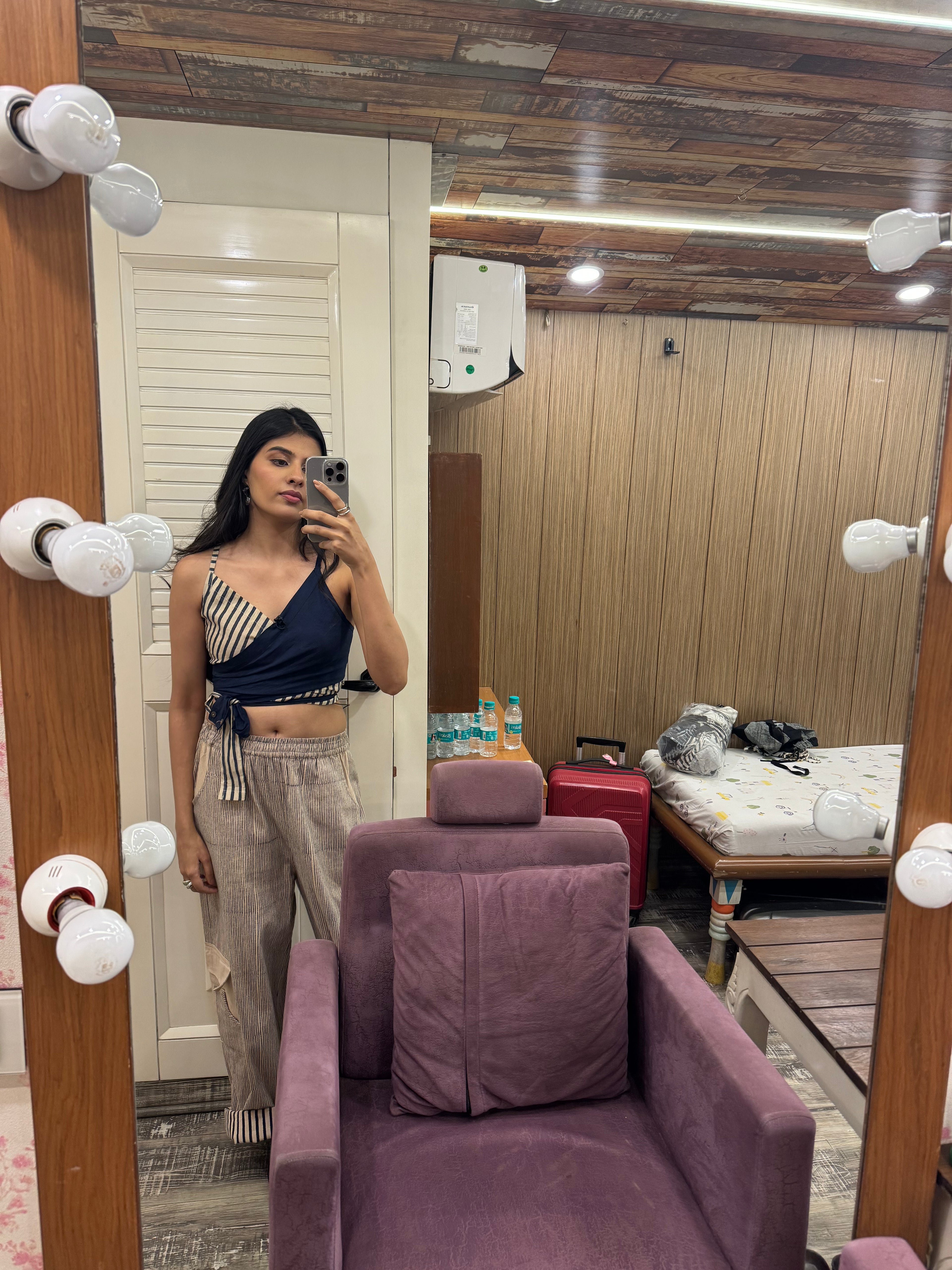 Navy BANANA khadi wrap top Co-ord | Pitch to Get Rich Edit