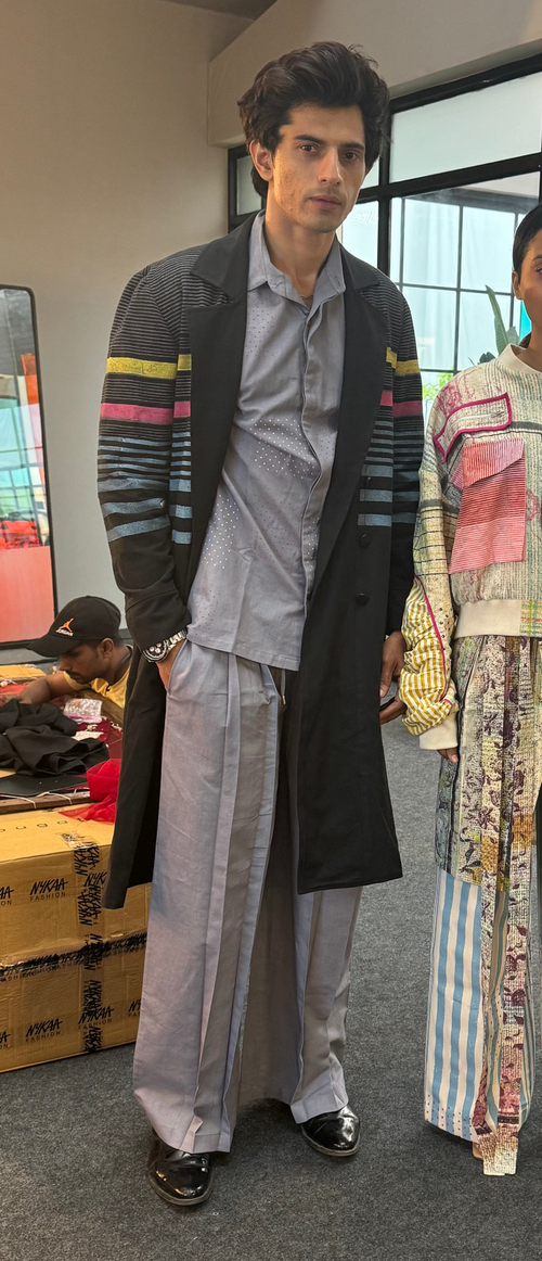 BANANA labs X Linetribe| Kaynaat Trench Coat Unisex Coorinnate (Set of 3)| Pitch To Get Rich Edition (Copy) - BANANA labs
