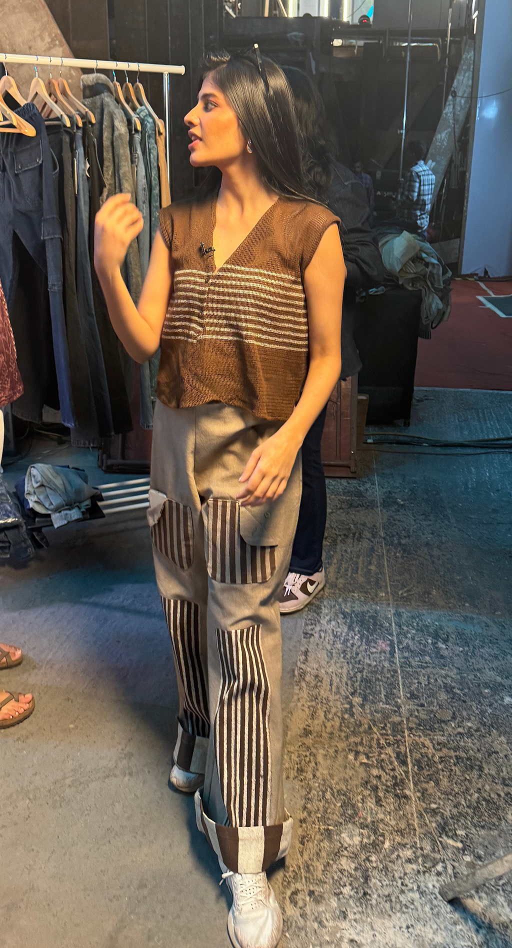 Crater Mesh Brown Coordinate Pitch to Get Rich Edit