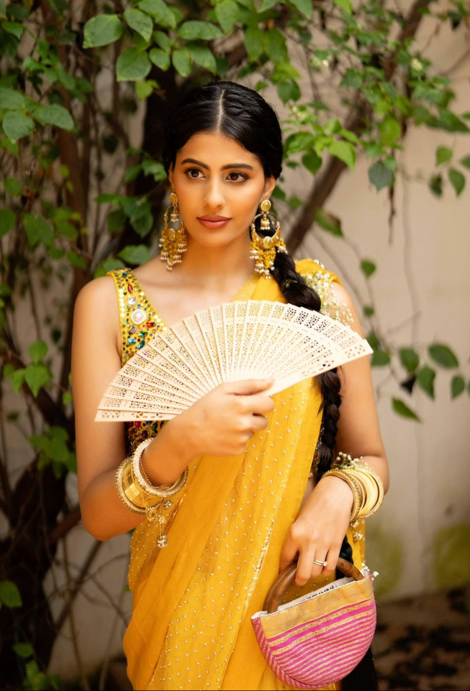 BANANA Sunlit Custom Beadwork Saree