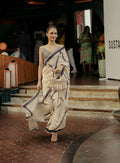 Crossroads Beige Saree with Wrap Top | Pitch to Get Rich Edit - BANANA labs