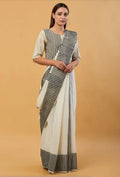 Monochrome Piano Saree with Blouse (Set of 2) - BANANA labs