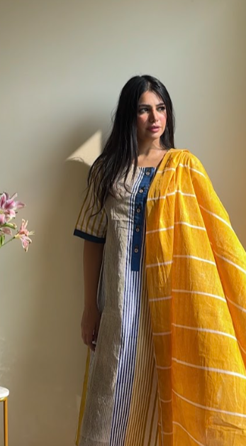 Doppler Kurta And Sunshine Dupatta Set of 3