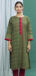 Olive And Maroon kurta with Geometric Print I CLEARANCE SALE - BANANA labs