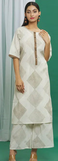 White Cotton Printed Kurta I CLEARANCE SALE - BANANA labs