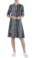 Black Geometric Block Printed Dress - BANANA labs