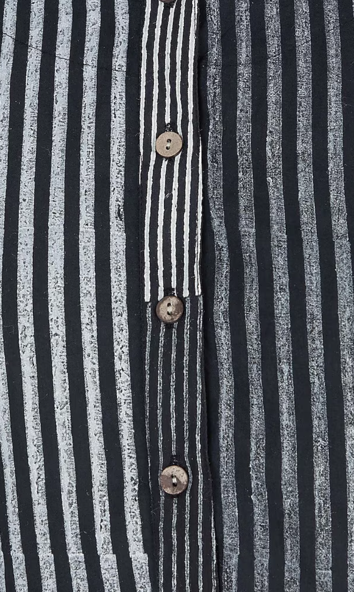 Black Geometric Block Printed Dress