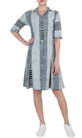 Monochrome Black Hand Block Printed Dress - BANANA labs