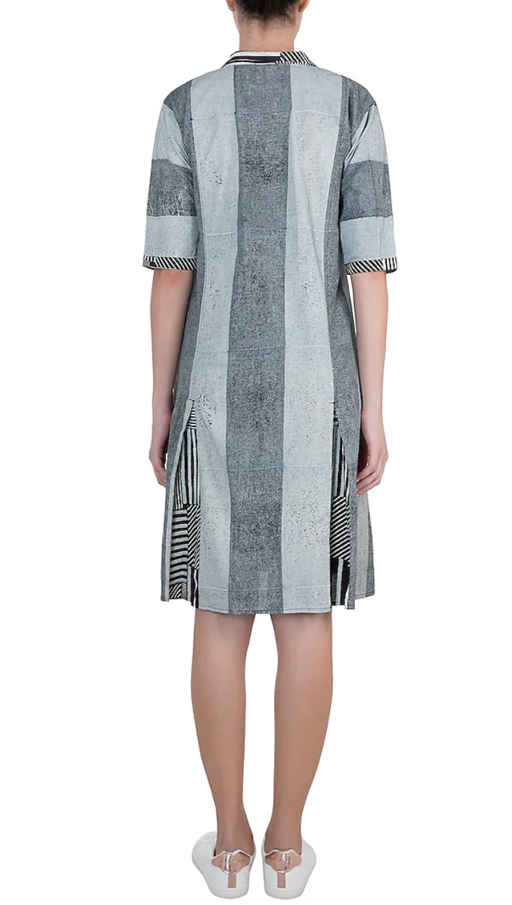Monochrome Black Hand Block Printed Dress