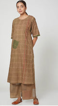 Brown Printed Kurta set [set of 2] - BANANA labs