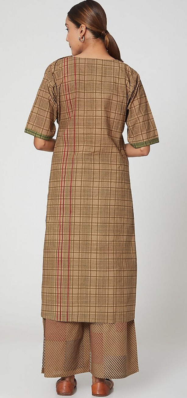 Brown Printed Kurta set [set of 2]