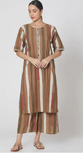 Brown Handblock Printed Kurta Set - BANANA labs