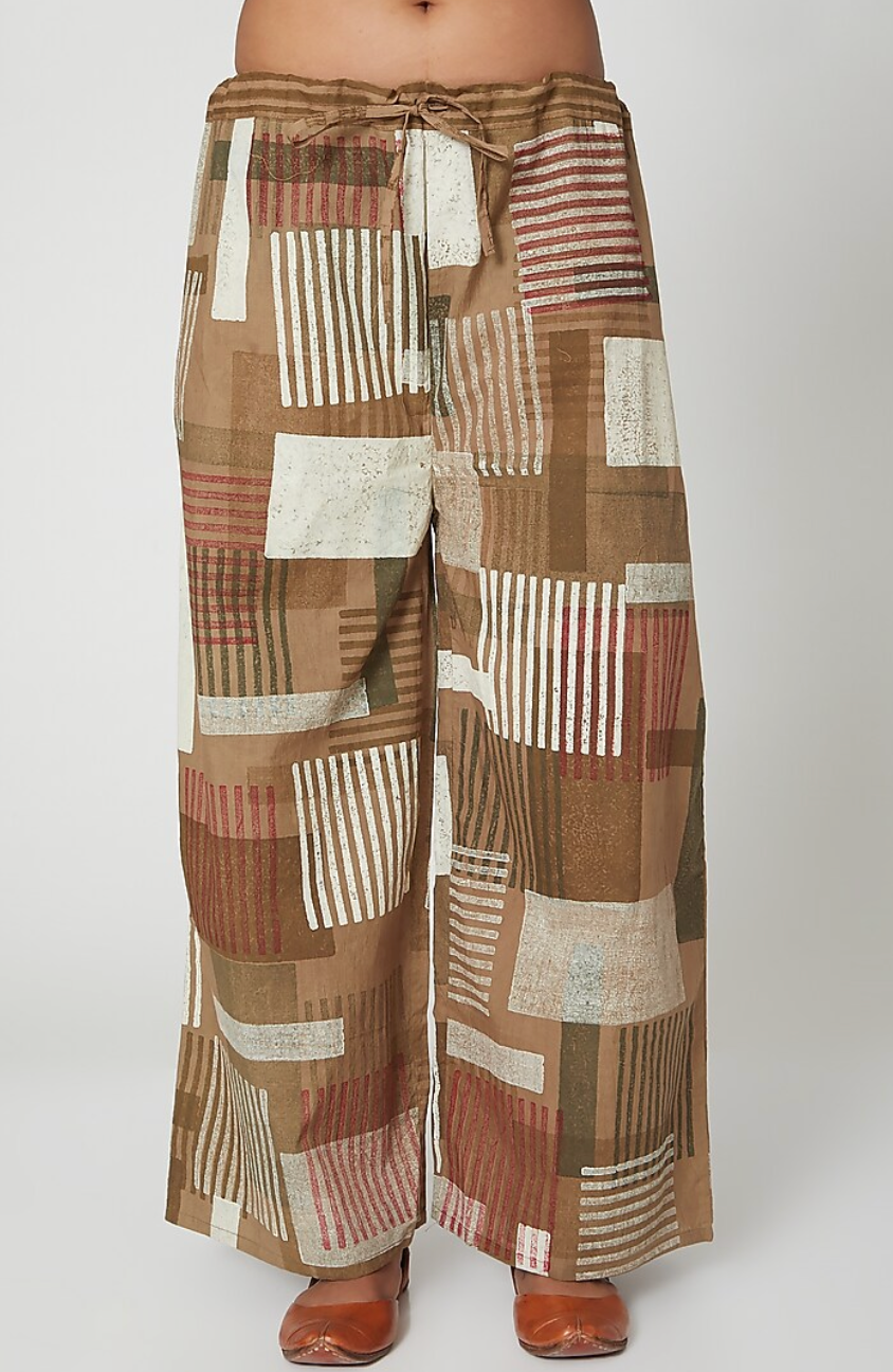 Brown Checkered Kurta set [set of 2]