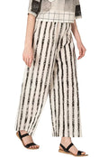 Black And White Striped Palazzo Pants - BANANA labs