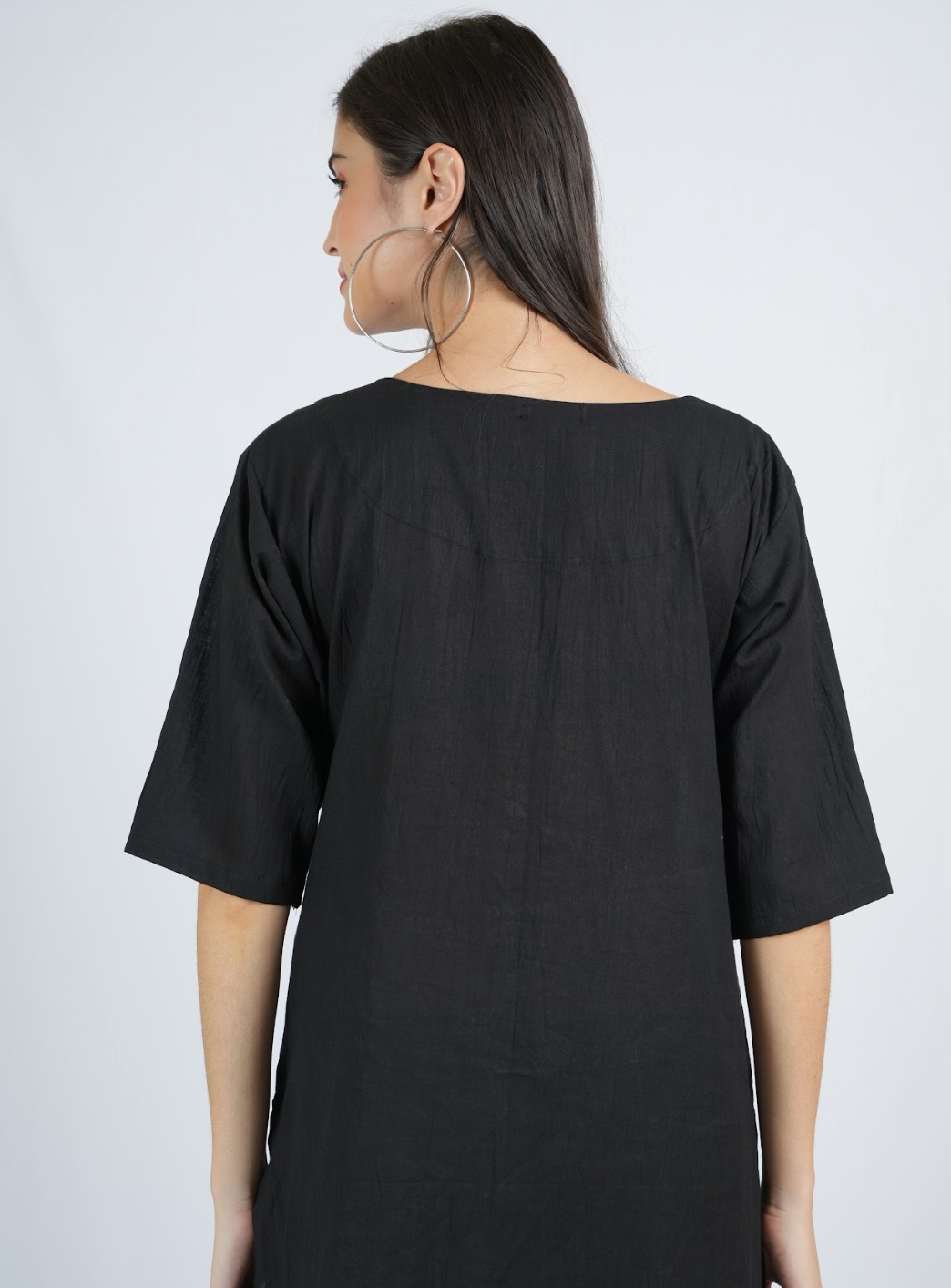 Silkwaves Mismatched ESSENTIALS Black and White Kurta Set