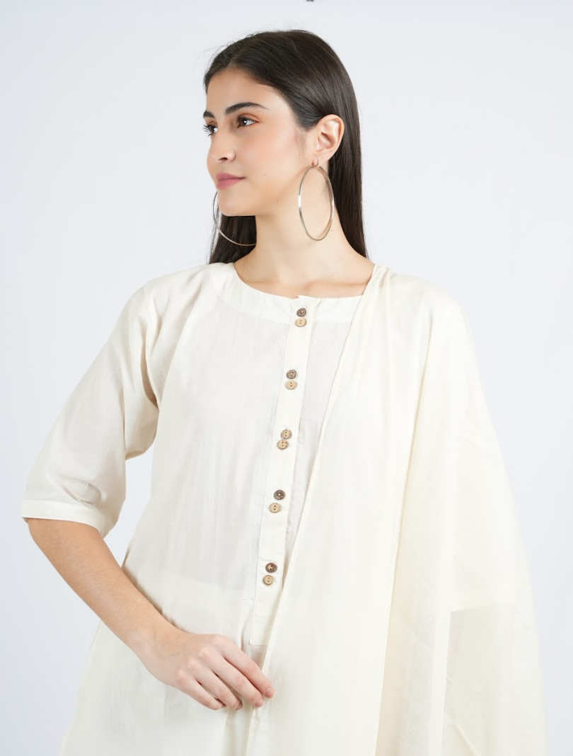Silkwaves ESSENTIALS White Kurta Set