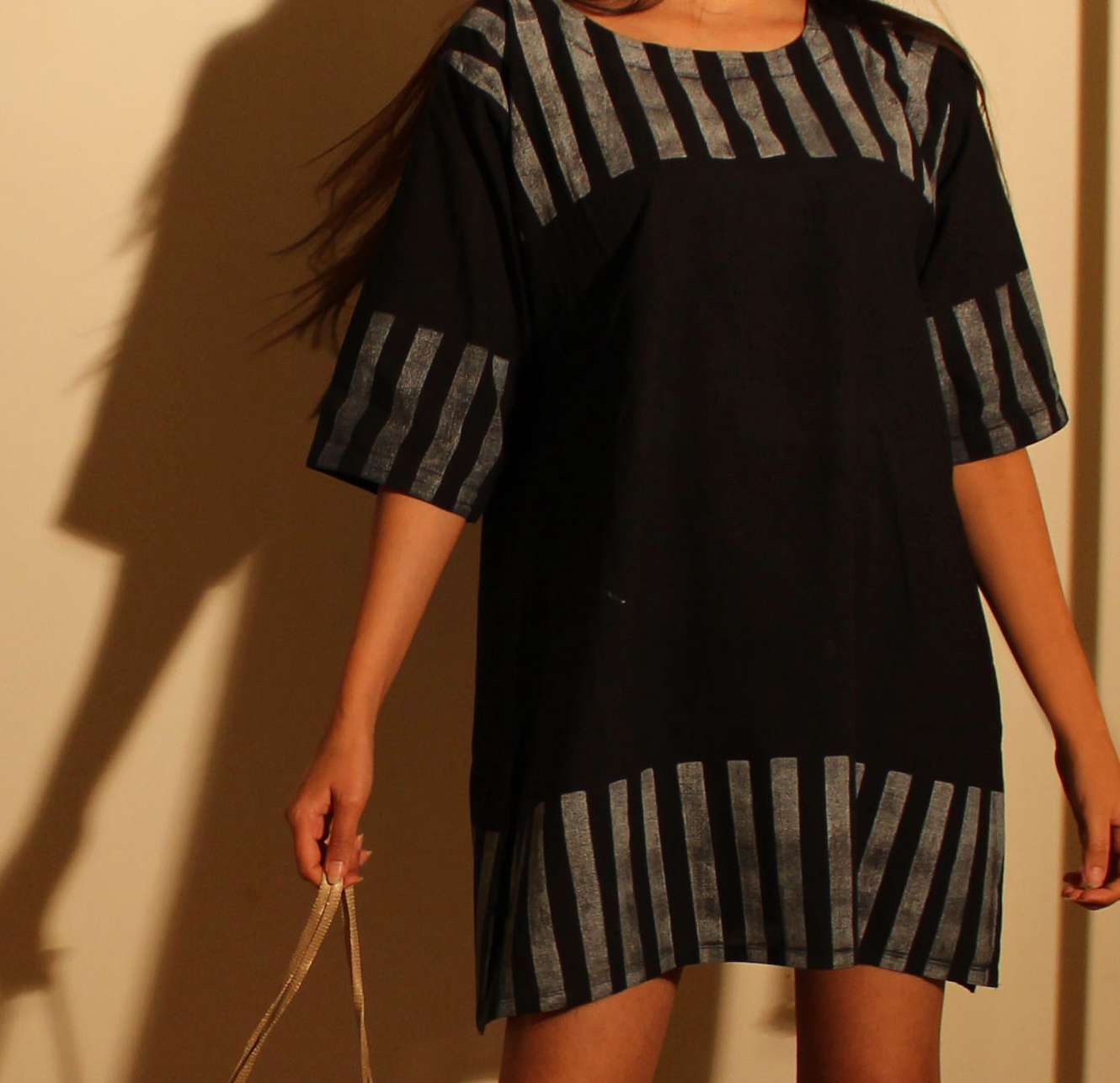 Piano Black Printed Short Dress