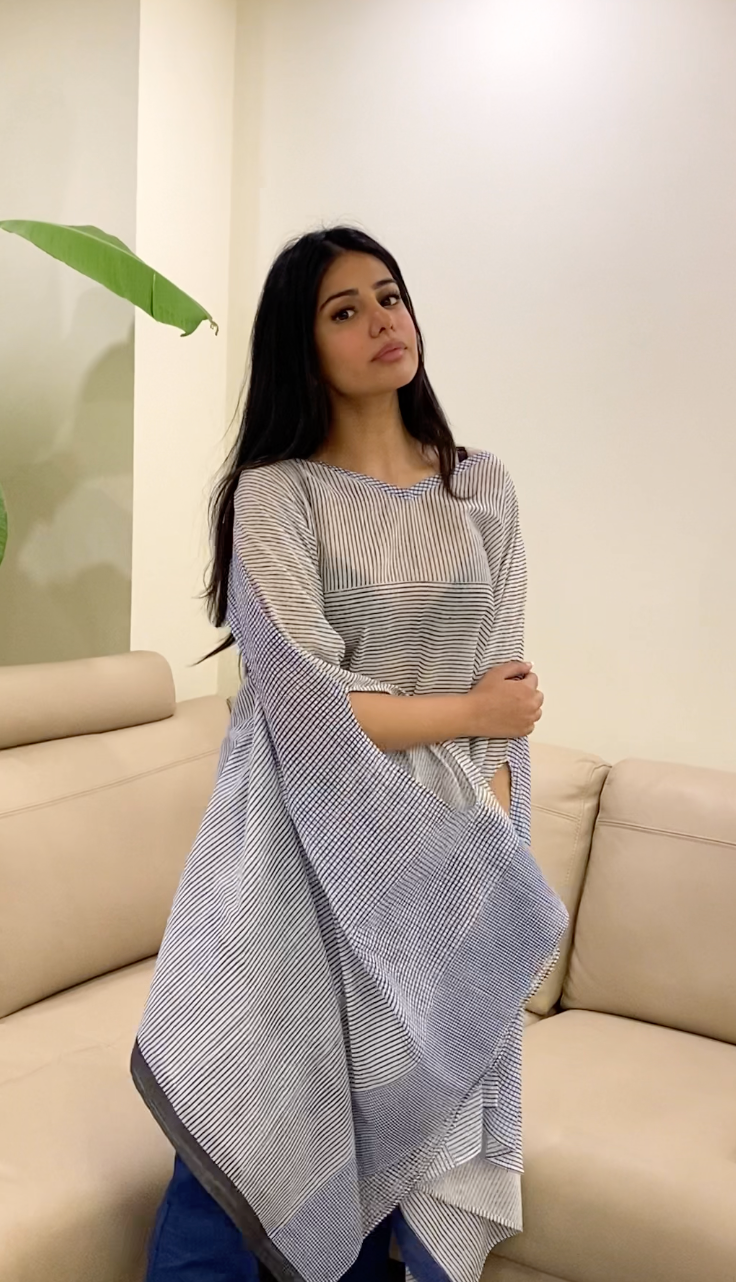 Twister Blue Wind Piano Kaftan