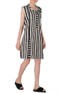 Bold Stripe White Dress - BANANA labs