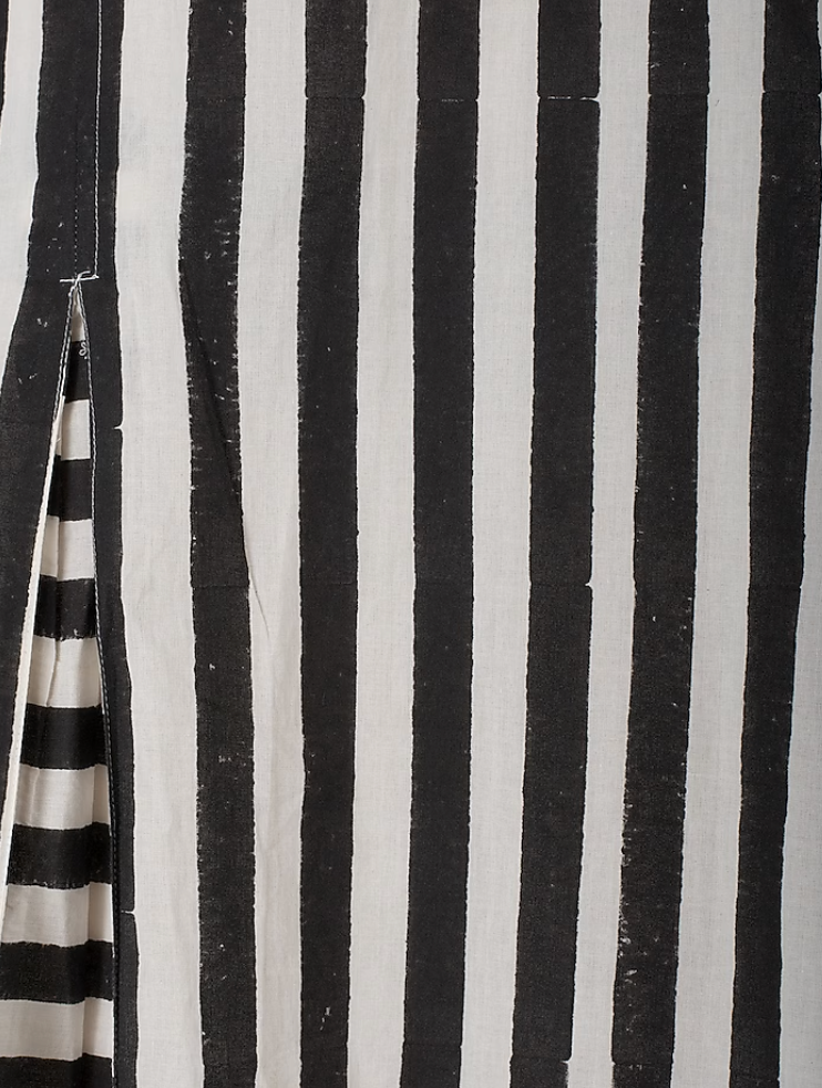 Bold Stripe White Dress