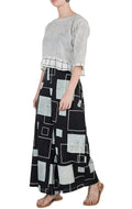 Black Squared Palazzo Pants - BANANA labs
