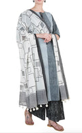 Squared White Dupatta - BANANA labs