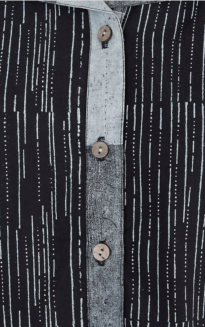 Monochrome Tree  Printed Dress