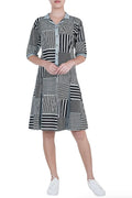 Monochrome Collage Printed Dress - BANANA labs