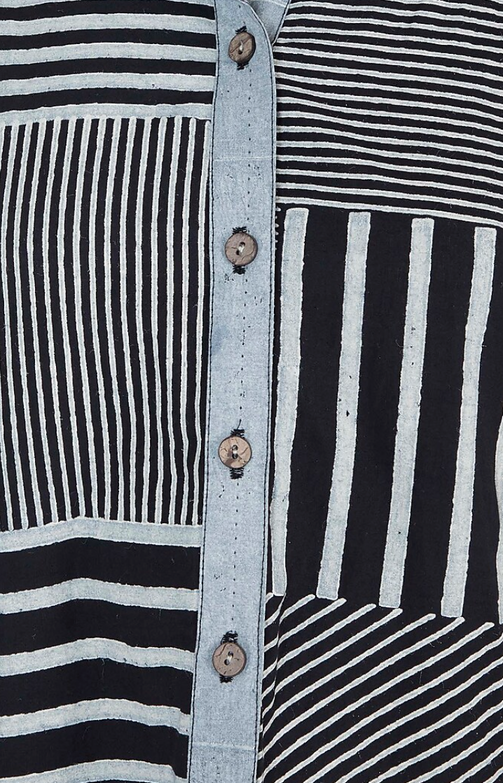 Monochrome Collage Printed Dress