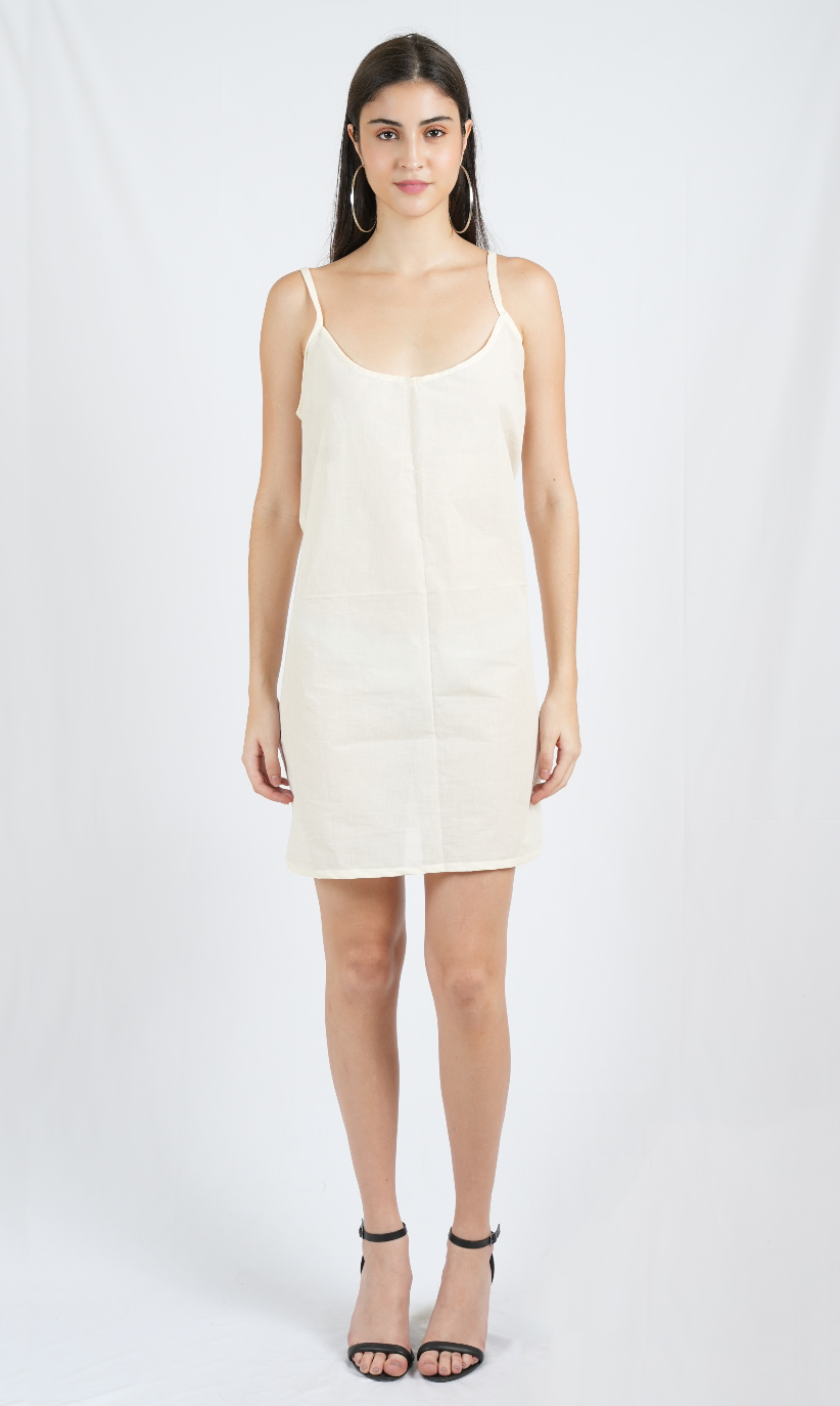BANANA mini negative positive Dress with slip