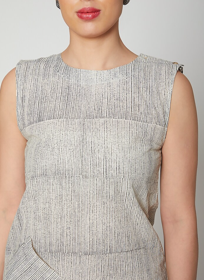 Pins White Dress with Slip