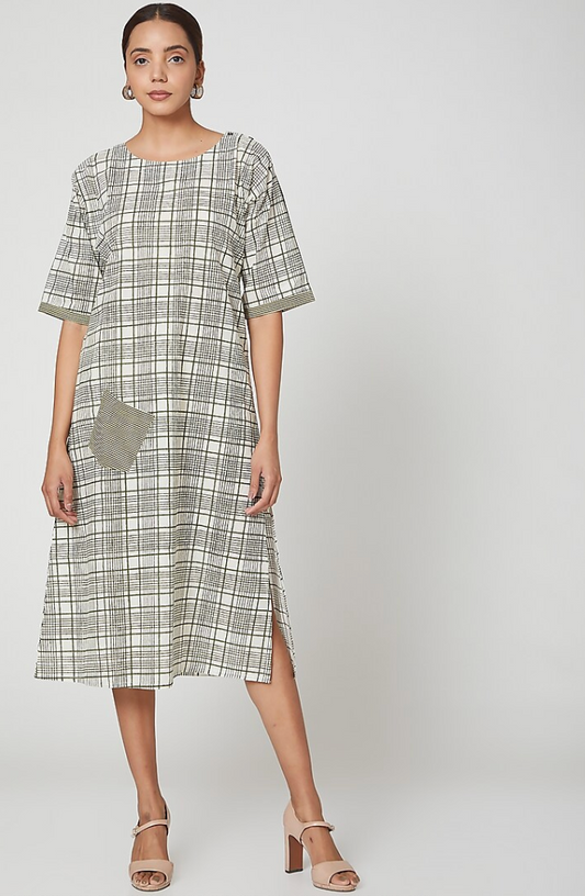 Bar-Bar Hand Block Printed Midi Dress