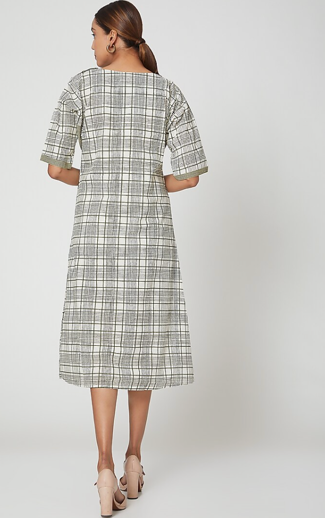 Bar-Bar Hand Block Printed Midi Dress