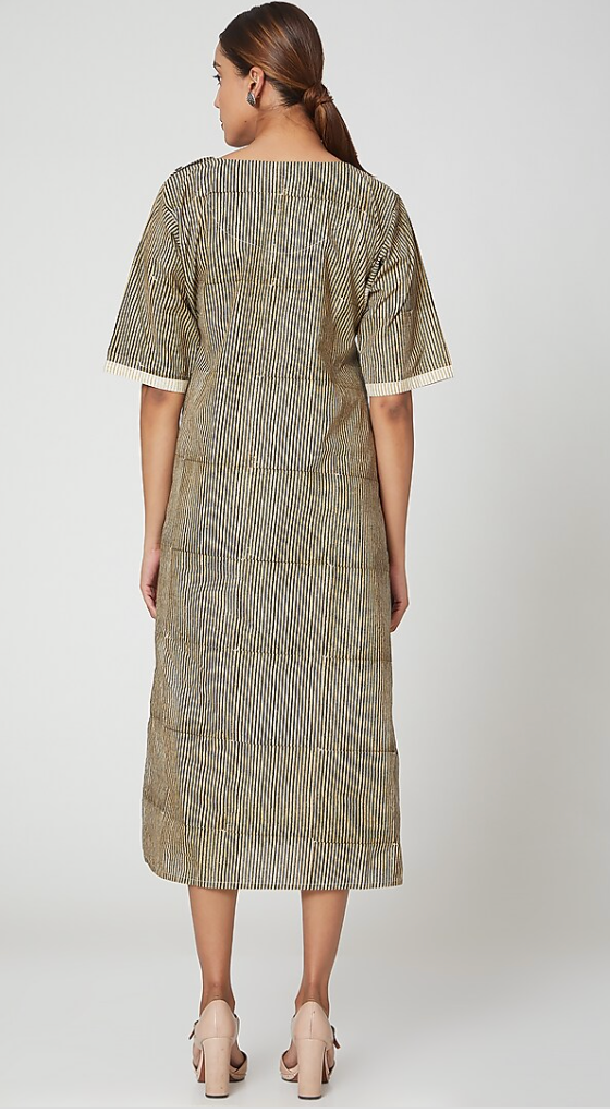 Zapper Block Printed Cotton Dress
