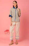 Micro Indigo Shirt with Pants Coordinate - BANANA labs