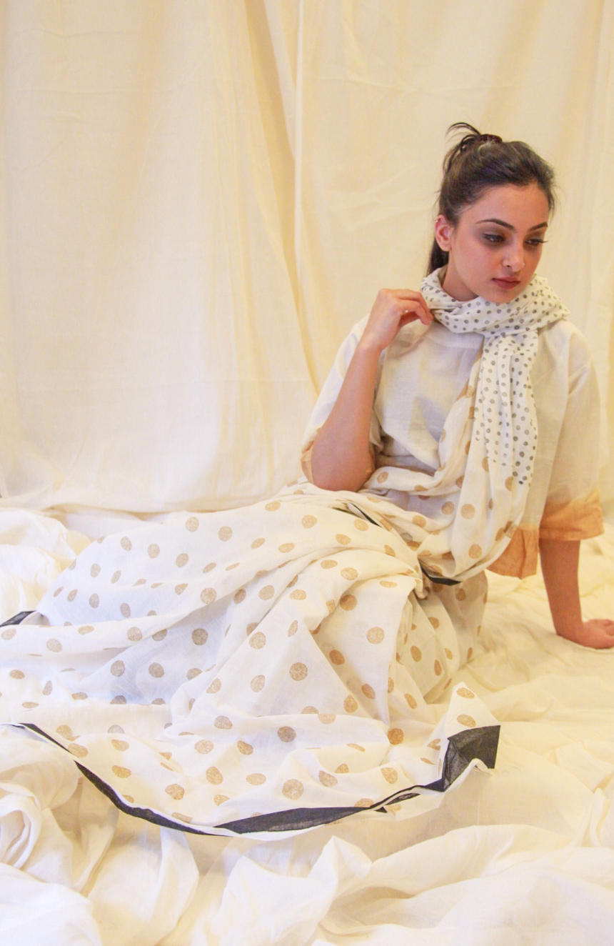 BANANA Polka Saree