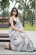 Collage Macro Monochrome Saree - BANANA labs