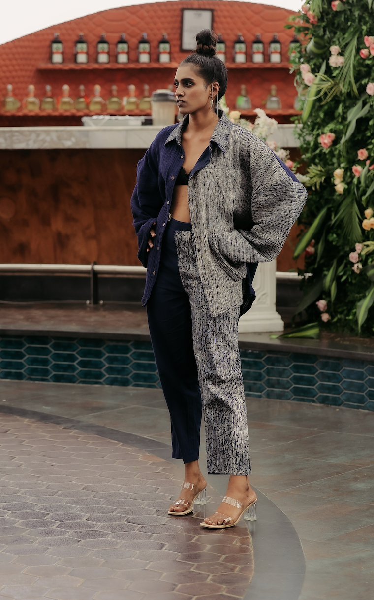 Navy Textured Crossroads Coordinate