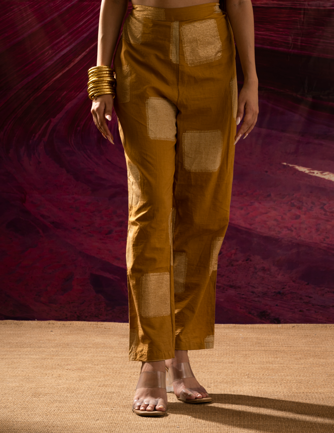 Aurum Auric Mustard box pant