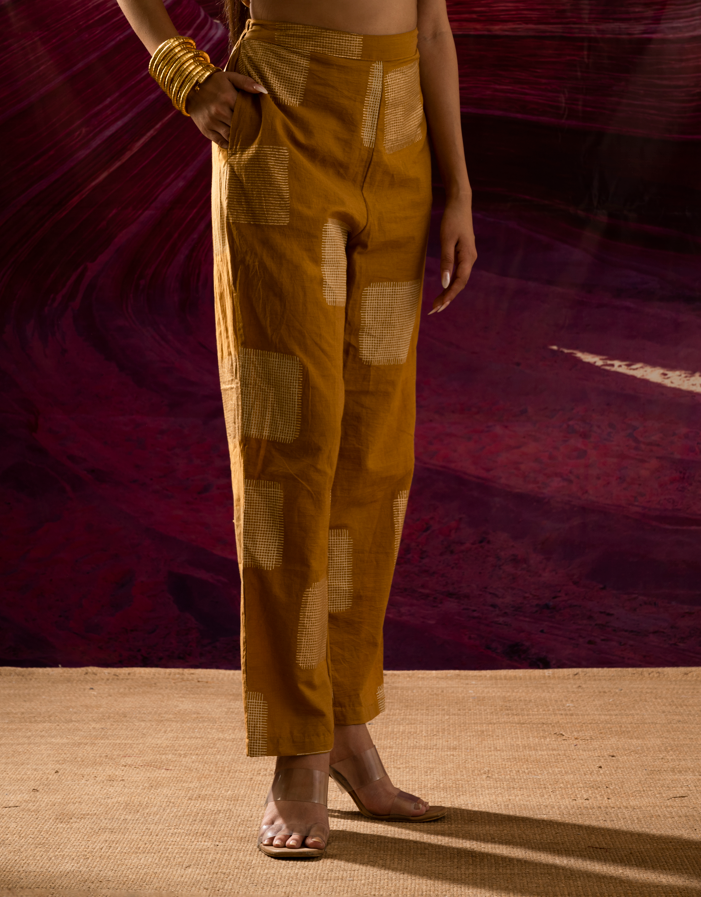 Aurum Auric Mustard box pant